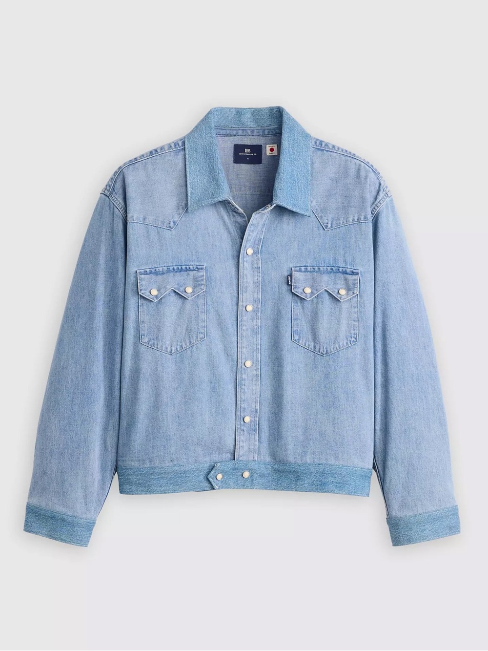 Levi’s Blue Tab Japanese Customized Sawtooth Denim Chambray Overshirt Large